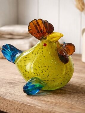 Handblown Glass Art Rooster